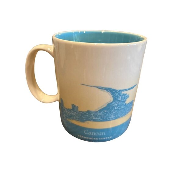 Starbucks Coffee Mug "Cancún" Collectible Ceramic‎ Cup 16 Oz Dual Color - Picture 5 of 5